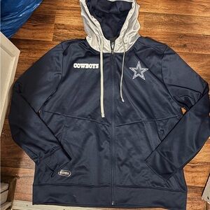 NFL Navy and Gray Dallas Cowboys Performance Hoodie Jacket